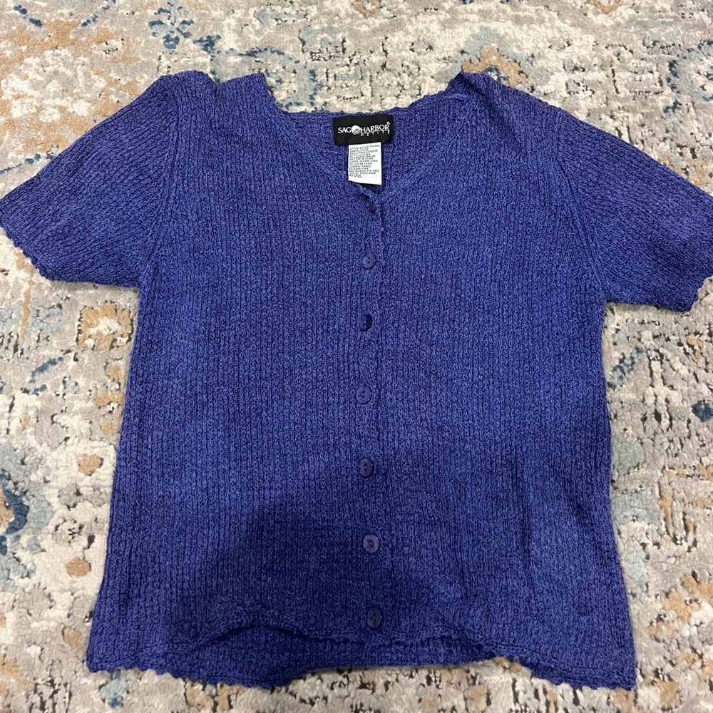 Purple Short Sleeve Top